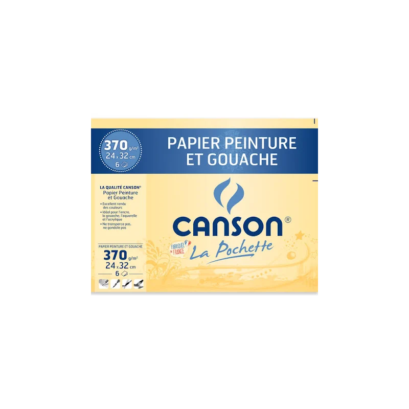 Canson 370g A4 6 feuilles